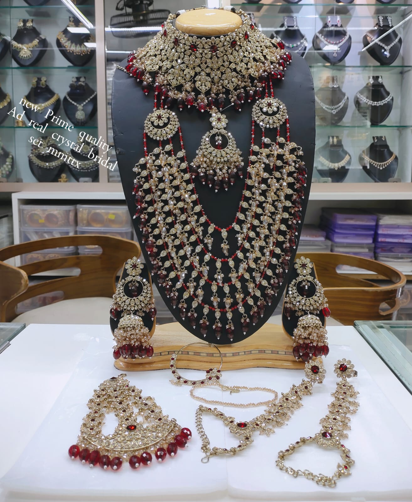 Royal Crystal Stone Bridal Jewellery Set